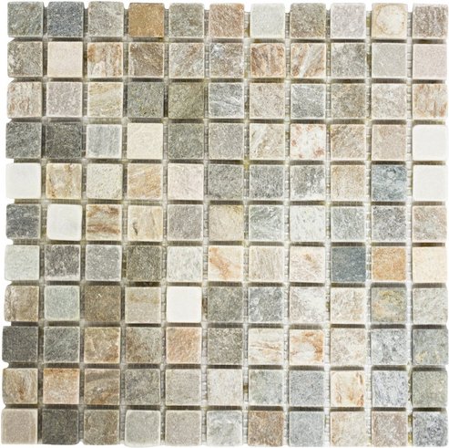 HuH Mosaik Mosaikfliese »Quartz«, BxL: 30,5 x 30,5 cm, Wandbelag/Bodenbelag - grau