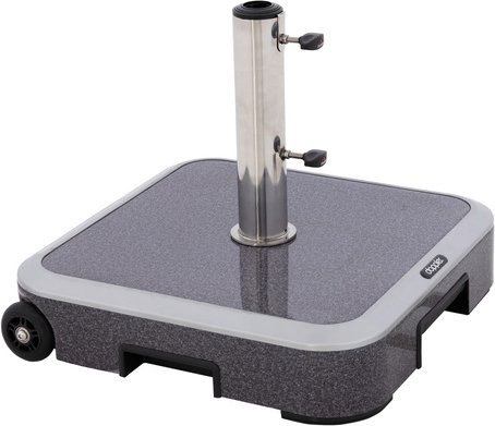 Thumbnail - DOPPLER Sockel-Trolly, Beton/Aluminium, BxHxL: 51 x 16 x 51 - silberfarben