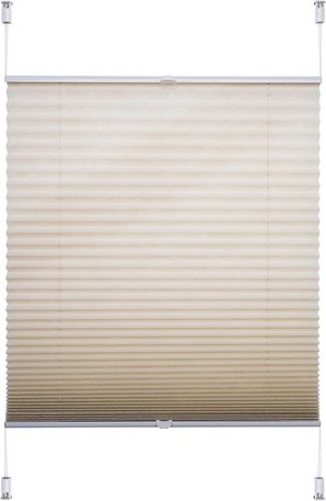 LIEDECO Klemmfix Plissee »Easy«, sandfarben, verspannt - braun