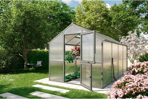 KGT Gewächshaus »Iris«, 10 m², grau