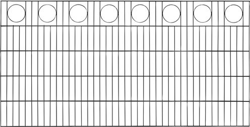 FLORAWORLD Dekorzaun-Matte, HxLxT: 100 x 200 x 1,7 cm, Stahl, anthrazit - grau