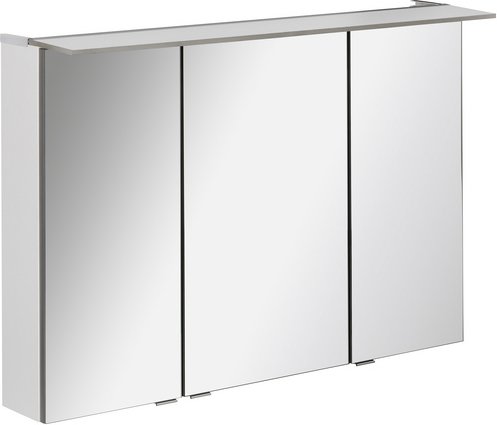 FACKELMANN Spiegelschrank »b.perfekt«, BxHxT: 100 x 69,4 x 23,1 cm, 4250 K, neutralweiß, 9.4W - grau