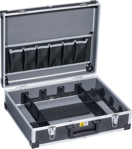 ALLIT Werkzeugkoffer, BxHxL: 34,8 x 14,4 x 44,2 cm, Aluminium/Holz-Hartfaserplatte/Kunststoff - schwarz