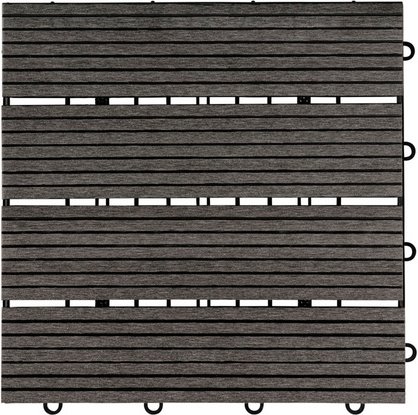 HOME DELUXE Holzfliesen »BAVARO«, Anthrazit 1 m2 - grau