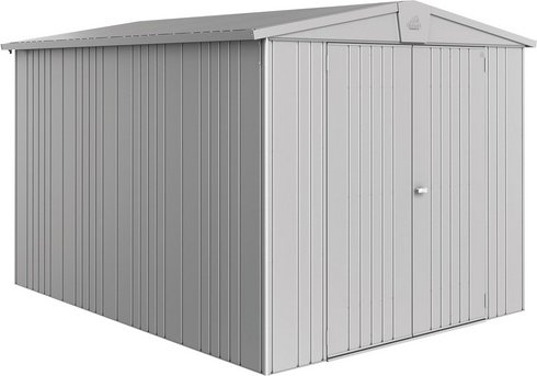 Thumbnail - BIOHORT Gerätehaus »Europa«, Stahl, BxHxT: 244 x 203 x 300 cm (Außenmaße inkl. Dachüberstand) - silberfarben