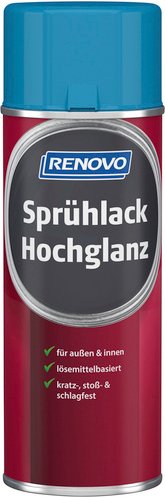 RENOVO Sprühlack, lichtblau RAL 5012, hochglänzend, 400ml