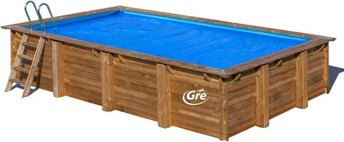 Thumbnail - GRE Poolabdeckung »Isothermische Abdeckplanen für Holzpools«, B x L: 368 x 762 cm - blau