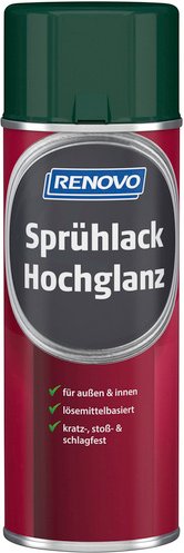 RENOVO Sprühlack, moosgrün RAL 6005, hochglänzend, 400ml - gruen