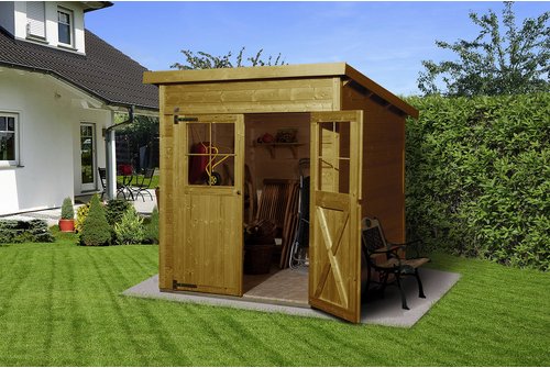 Thumbnail - WEKA Gartenhaus »325 Gr.1«, Holz, BxHxT: 222 x 223 x 192 cm (Außenmaße inkl. Dachüberstand) - beige