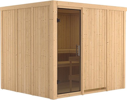 KARIBU Sauna »Jöhvi«, für 4 Personen, ohne Ofen - beige
