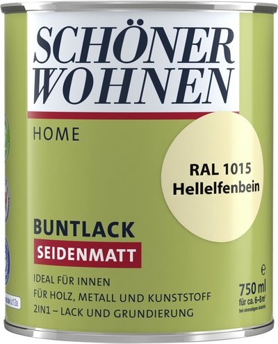 SCHÖNER WOHNEN FARBE Buntlack »DurAcryl seidenmatt«, hellelfenbein , seidenmatt - beige