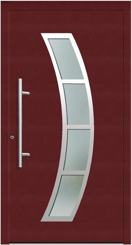 KNOCK Flügelüberdeckende Kunstoff-Haustür »Terra«, purpur - rot