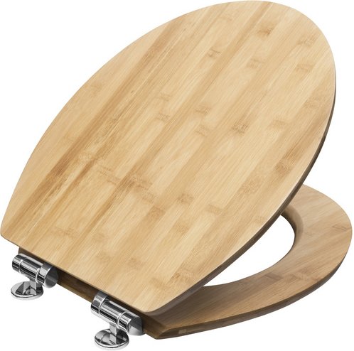 CORNAT WC-Sitz »LIGNA«, Echtholz, oval, mit Softclose-Funktion - braun