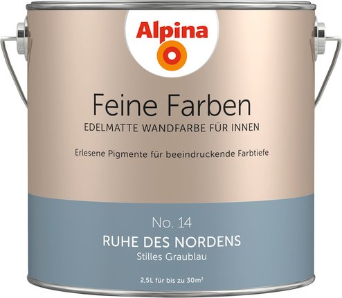 ALPINA Dispersionsfarbe »Feine Farben«, edelmatt, 2,5 l - blau