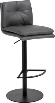 Mayer Sitzmöbel Barhocker »1215«, Breite: 41 cm, höhenverstellbar, Mikrofaser, grau