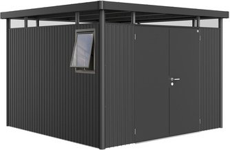 BIOHORT Gerätehaus »Highline Windowedition«, Gr. H6, dunkelgrau-metallic, Doppeltür