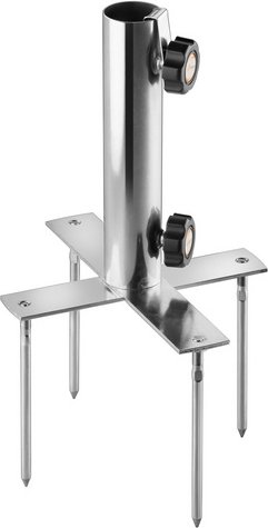 SCHNEIDER SCHIRME Bodenhülse, silberfarben, BxL: 30 x 25 cm