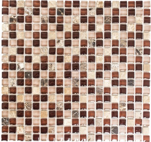 HuH Mosaik Mosaikfliese »Globe«, BxL: 32,2 x 30,5 cm, Wandbelag/Bodenbelag - braun