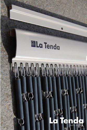 La Tenda Türvorhang, BxH: 90 cm x 210 cm, anthrazit, Polyethylen/Aluminium - schwarz