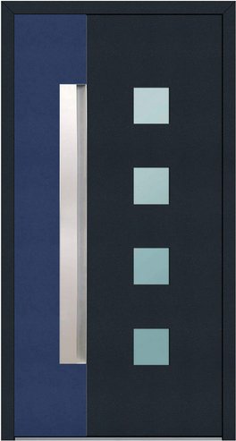 KNOCK Aluminium-Haustür »Marte«, anthrazit / stahlblau
