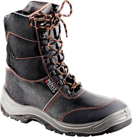 Thumbnail - safety and more Sicherheitsstiefel, schwarz, Rindsleder - Größe 42