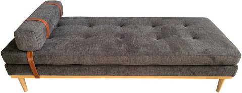 SalesFever Daybed, Strukturstoff, mit Kopf- und Nackenstütze - grau