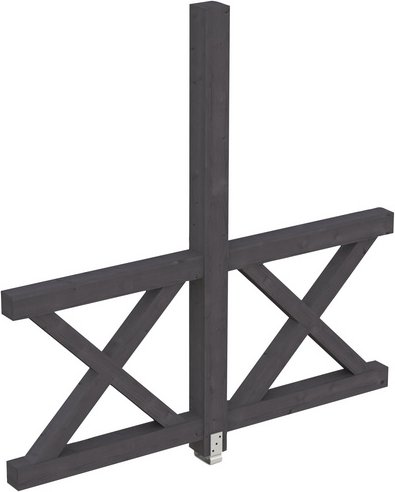 SKANHOLZ Seitenwand, B x H: 78,5 x 210 cm, Holz, Farbe: schiefergrau