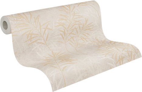 A.S. Création Vliestapete, BxL: 53 x 1005 cm, hellgrau/goldfarben