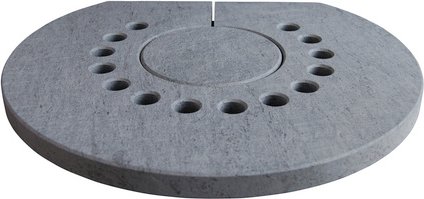 ADURO Dekorationsplatte »Specksteintopplatte«, BxtT: 45 x 51 cm, grau - grau | braun