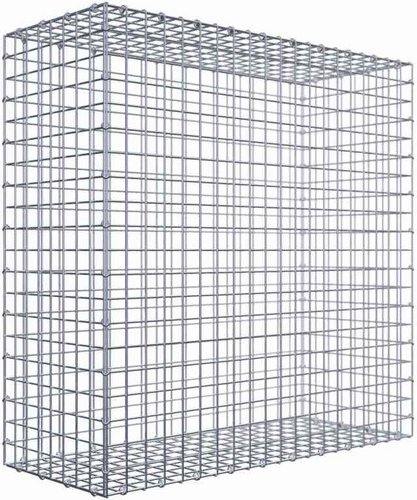 Thumbnail - Gabiona Gabione, silbergrau, Maschenweite 5 cm x 5 cm, C-Ring - silberfarben