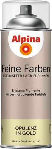 ALPINA Sprühlack »Feine Farben«, 400 ml, für ca. 1 m², goldfarben, edelmatt