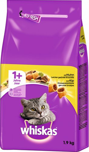 WHISKAS Katzentrockenfutter »1+ Jahre«, 6 Beutel à 1900 g