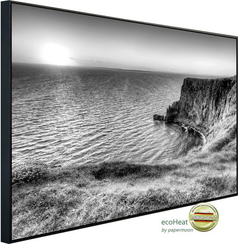 Thumbnail - papermoon Infrarotheizung »EcoHeat - Landschaft schwarz + weiss«, Matt-Effekt - bunt