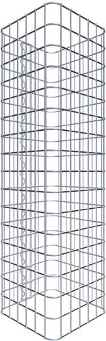 Gabiona Gabionensäule, silbergrau, Maschenweite 5 cm x 5 cm - silberfarben