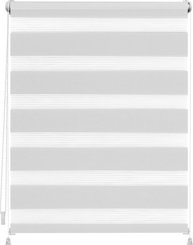 Thumbnail - Lichtblick Duo-Rollo, Klemmfix, B x L: 90 x 150 cm, Polyester, weiß - weiss