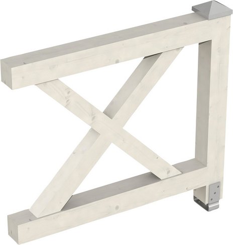 SKANHOLZ Brüstung, B x H: 108 x 84 cm, Holz, Farbe: weiß