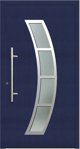 KNOCK Flügelüberdeckende Kunstoff-Haustür »Terra«, stahlblau