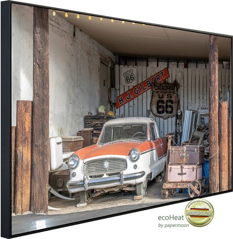papermoon Infrarotheizung »EcoHeat - Altes Auto «, Matt-Effekt - bunt