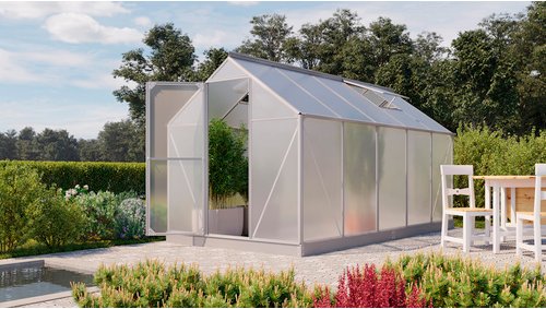 VITAVIA Gewächshaus »Eos Plus 7500«, BxHxL: 198 x 208 x 377 cm - gruen