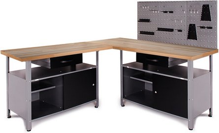 Ondis24 Werkstatt-Set »Klaus«, Ecklösung, anthrazit, Metall - grau