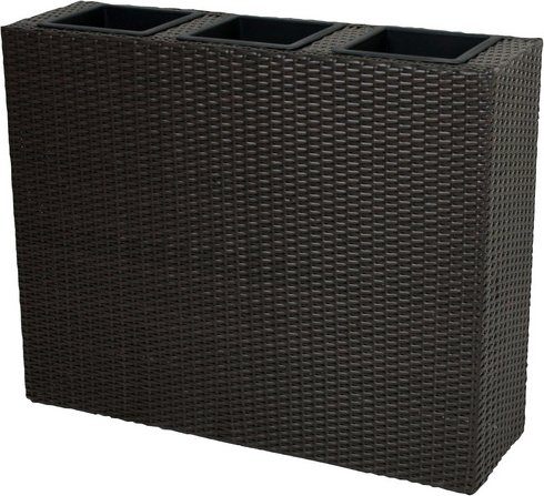 GARDEN PLEASURE Pflanzgefäß, Kunststoffgeflecht, coffee, rechteckig - braun