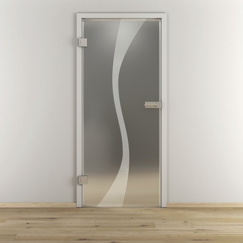 NOVADOORS Glasdrehtür »NOVA 583«, matt - transparent