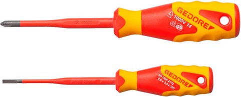 GEDORE Schraubendrehersatz, SLIM DRIVE, 2-teilig - rot | gelb