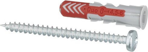 FISCHER Dübel »DUOPOWER«, 40 mm, Nylon - grau