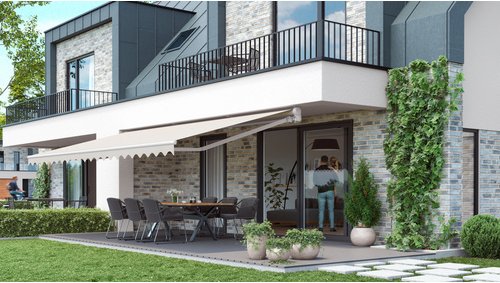 CASAYA Gelenkarmmarkise, BxL: 300 x 200 cm, beige-silberfarben