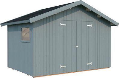 Thumbnail - PALMAKO Gerätehaus »Nils«, Aufstellmaße BxTxH: 392 x 289 x 259 cm, lackiert, Holz - grau