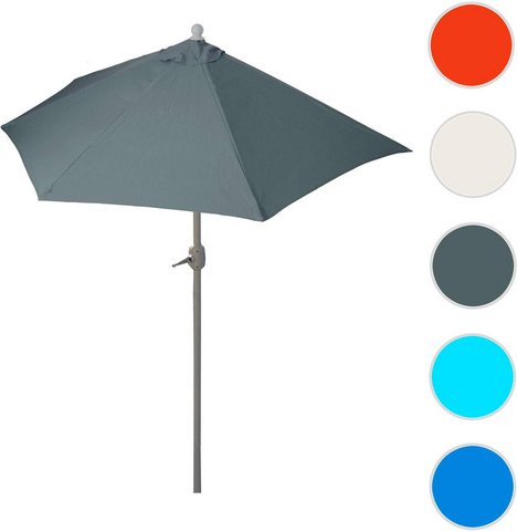 MVG Sonnenschirm »MVG-HA004«, 260 x 135 cm, ohne Ständer - grau