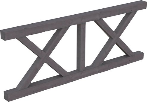 SKANHOLZ Brüstung, B x H: 78,5 x 84 cm, Holz, Farbe: schiefergrau