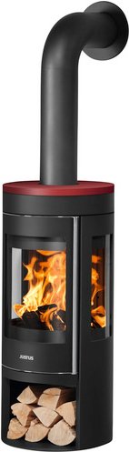 Thumbnail - JUSTUS Kaminofen »Mino Trios 2.0«, bordeauxrot, Keramik, 5,5 kW - schwarz