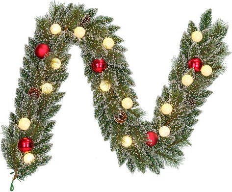 Black Box Trees Deko-Tannen-Girlande, LxD: 180 x 25 cm, frosted, grün - gruen